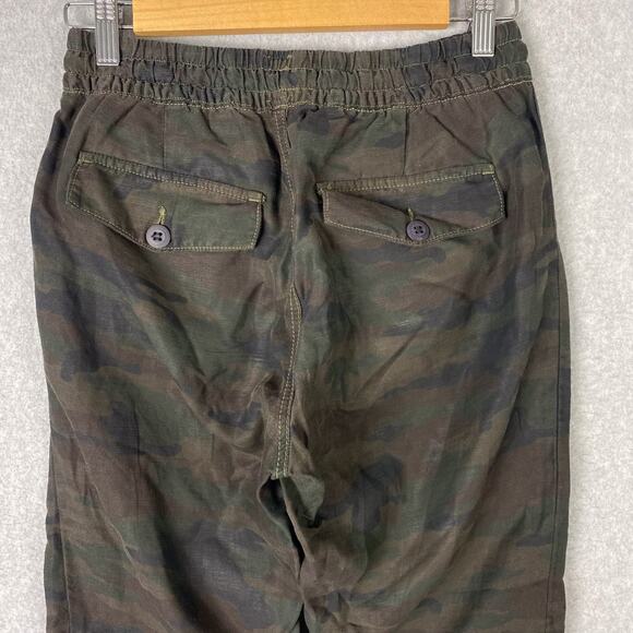 NSF Clothing Womens P/XS Camo Linen Blend High Rise Jogger Pant - Picture 5 of 8